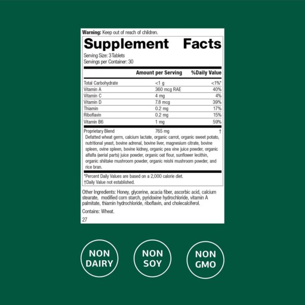 Etiqueta de Catalyn con ingredientes