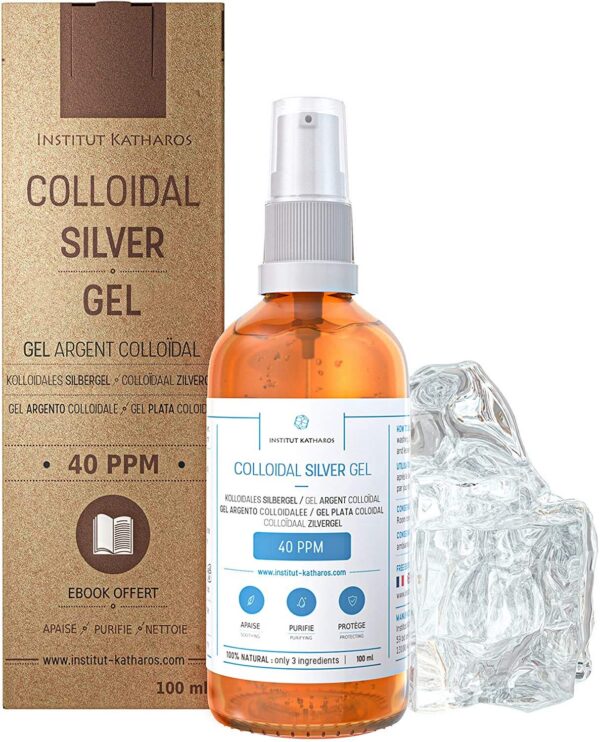Catharsis gel plata coloidal 40 ppm frasco frente