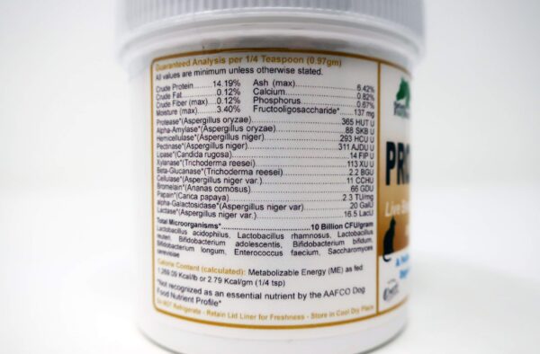 Catzymes fórmula prebióticos y microorganismos beneficiosos vivos