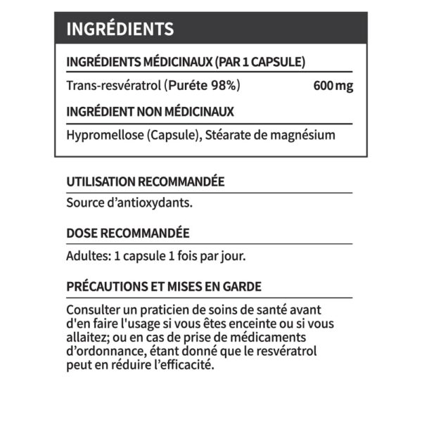 Caja externa de Trans-Resveratrol