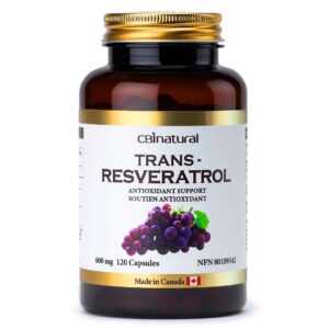 Frasco de Trans-Resveratrol 600 mg CBI Natural
