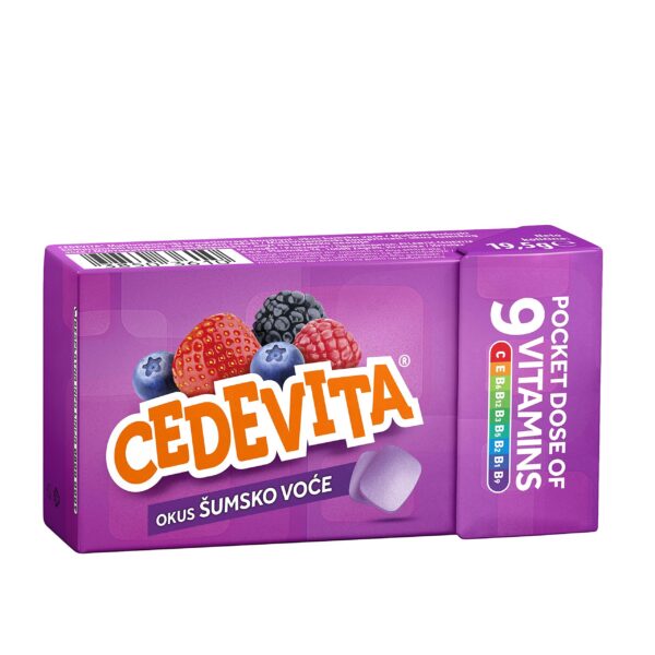 Cedevita multivitaminas dulces sabor fruta del bosque empaque