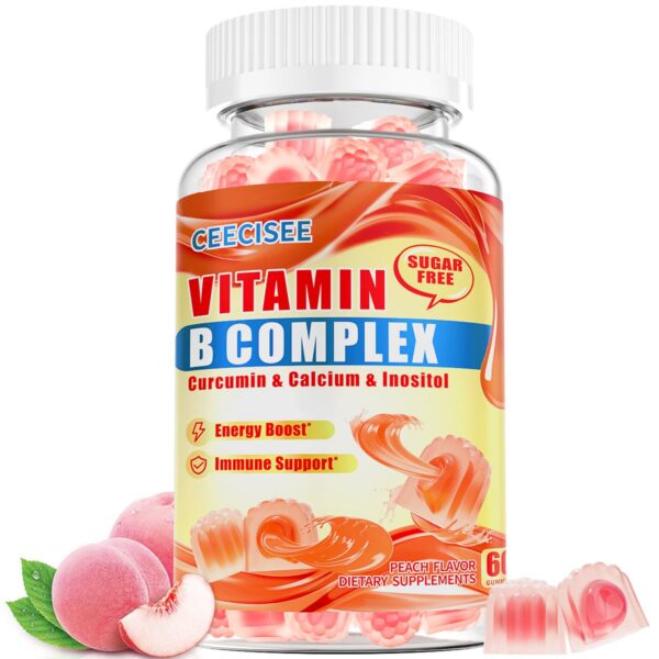 Frasco Ceecisee gomitas B metiladas con etiqueta frontal