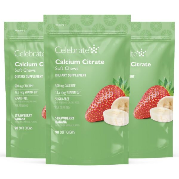 Frente del empaque Celebrate Bariatric Calcium Citrate Soft Chews