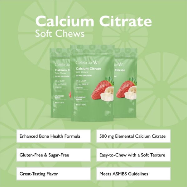 Interior con gomitas Calcium Citrate Soft Chews