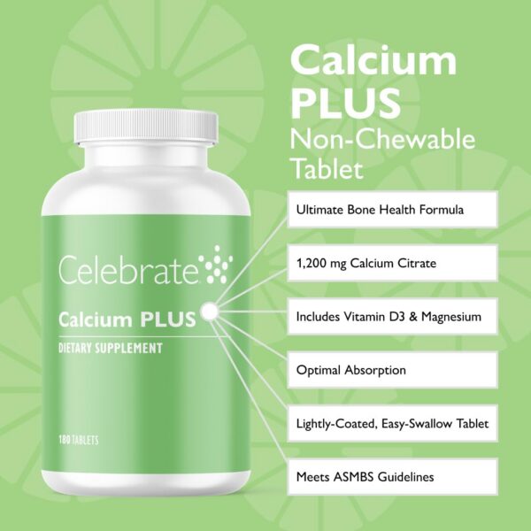 Etiqueta de la botella Celebrate Calcium Plus