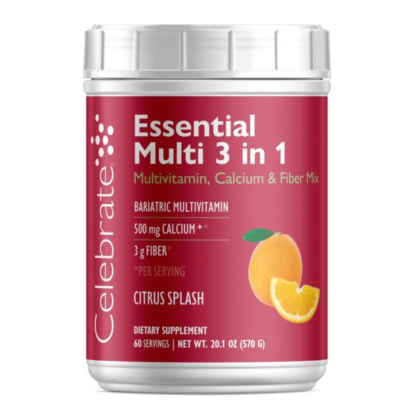 Celebrate Vitamins multivitamínico 3 en 1 bariátrico polvo cítrico