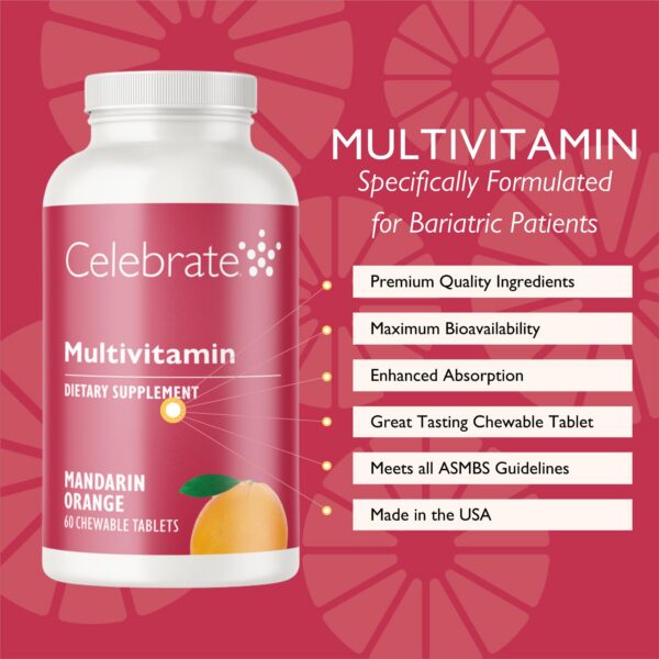 Tabletas masticables Celebrate Vitamins multivitamínico bariátrico
