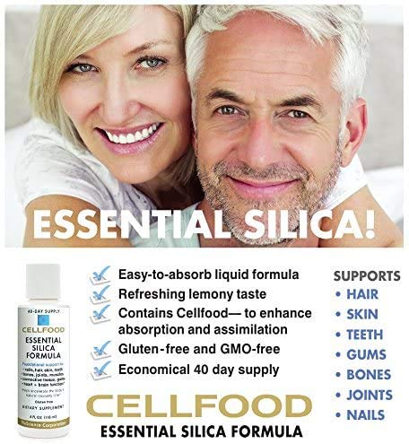 Version 1.0.0 Etiqueta frontal de Cellfood sílice líquido