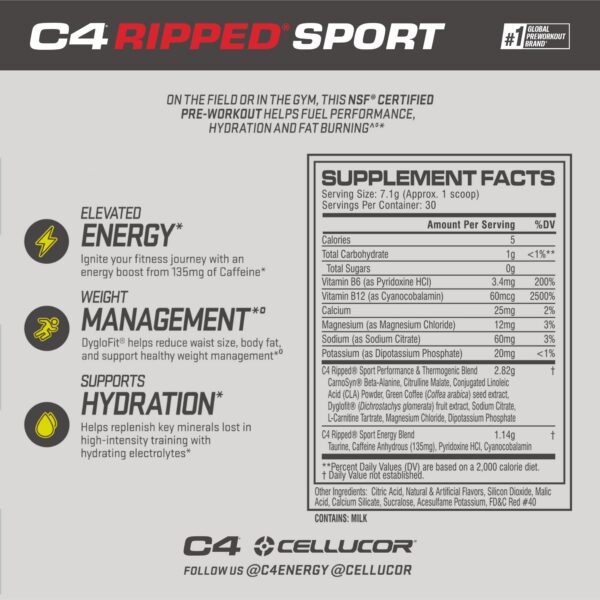 Etiqueta del producto C4 Ripped Sport