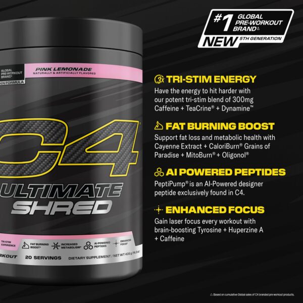 Etiqueta del producto C4 Ultimate Shred Pink Lemonade