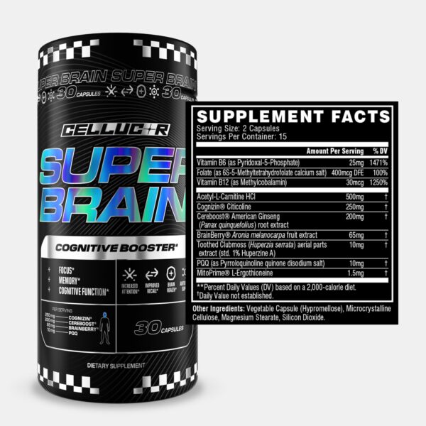 Version 1.0.0 Cellucor Super Brain™, enfoque y memoria