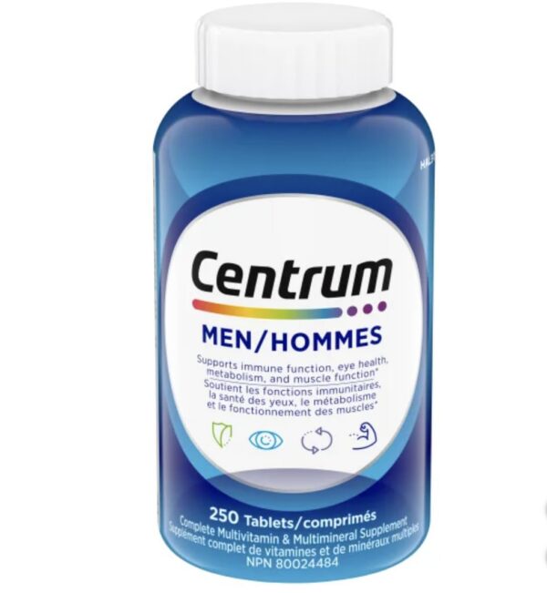 Version 1.0.0 Paquete Centrum multivitaminas para hombres 250 tabletas