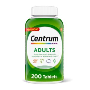 Version 1.0.0 Botella de 200 tabletas multivitaminicas Centrum para adultos