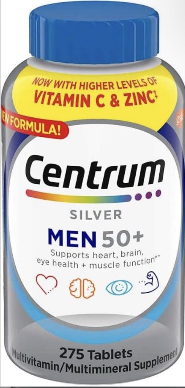 Frasco de Centrum Silver Men Multivitamin 275 conteo