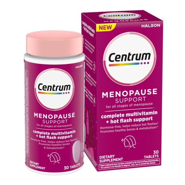 Centrum soporte menopausia multivitamínico rosa 30 tabletas