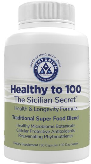 Version 1.0.0 Frente de la etiqueta del producto Centurion Sicilian Secret Diet