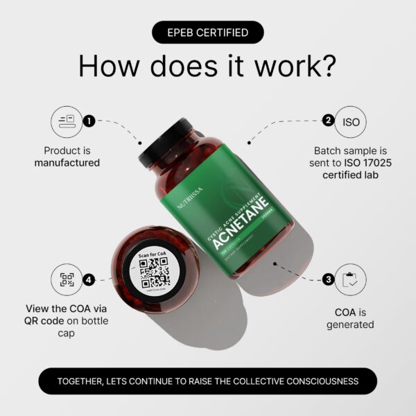 Certificación EPEB para pureza Nutriissa ACNEtane
