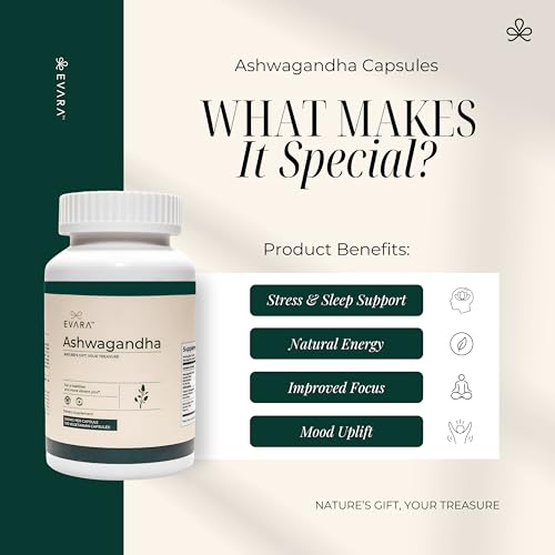 Etiquetado certificación GMP en botella EVARA Ashwagandha