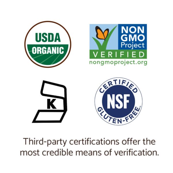 Información nutricional de Garden of Life Organics Calcio Vegetal