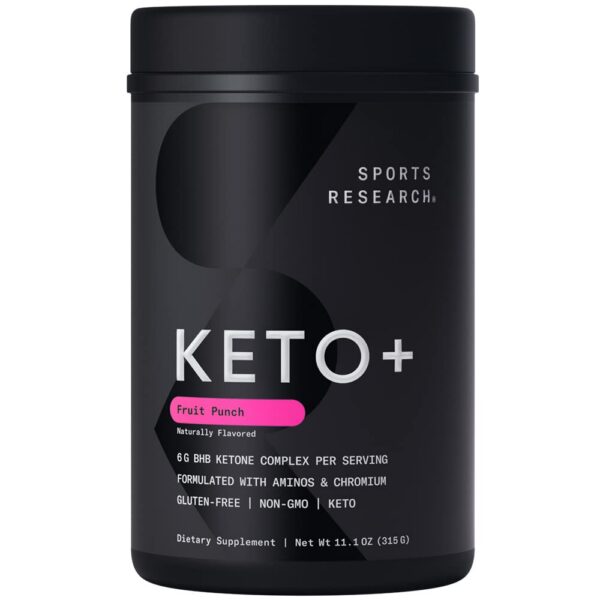 Frasco de cetonas exógenas Keto Plus Sports Research 30 porciones