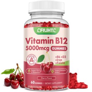 Frente del empaque CFILIHTC B12 gummies cereza