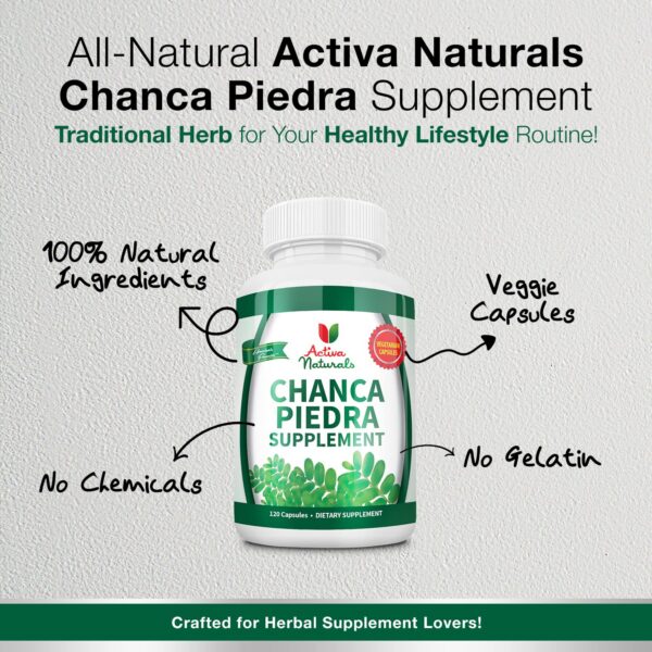 Suplemento Chanca Piedra con extracto Phyllanthus Niruri