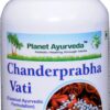 Chanderprabha Vati envase y tabletas Planet Ayurveda