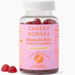 Version 1.0.0 Cheeky Bonsai gomitas probióticas para mujeres etiqueta