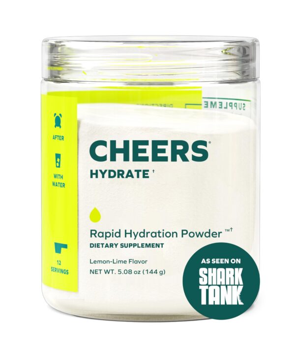 Version 1.0.0 Cheers Hydrate sabor limón-lima frente