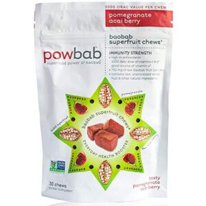Chicles powbab baobab superfruta 750mg antioxidantes sabor natural