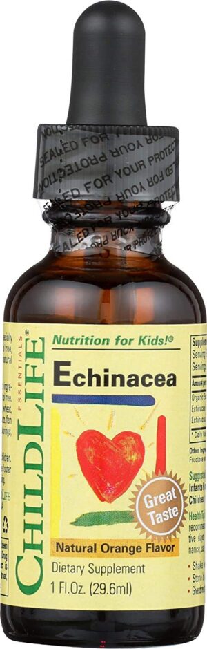 Botella de Child Life Echinacea con sabor naranja para niños