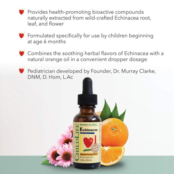 Producto Child Life Echinacea en botella de vidrio para niños