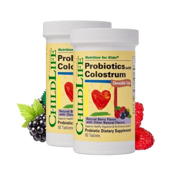 ChildBiotics probióticos con calostro para niños 92 tabletas