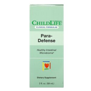 Botella ChildLife Clinicals Para-Defense suplemento microbioma intestinal niños