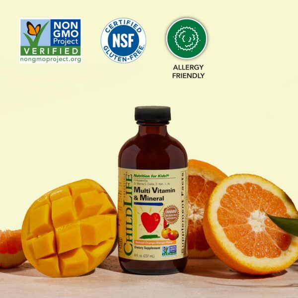 Multivitamínico líquido sin gluten para niños