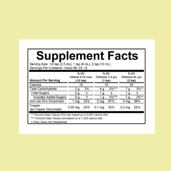 Gotero para dosis de zinc líquido
