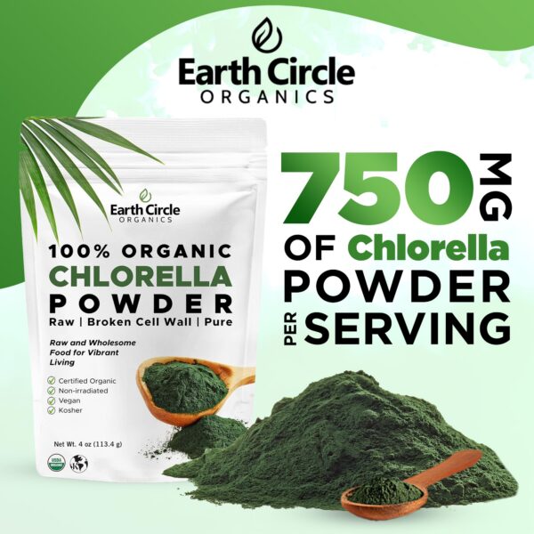 Version 1.0.0 Suplemento de chlorella Earth Circle Organics certificado GMP