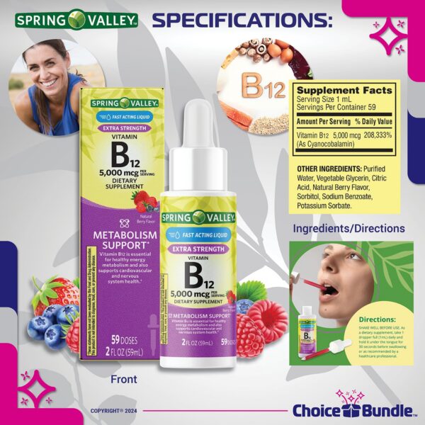 Frasco con gotero para vitamina B12