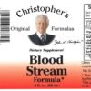 Detalle de etiqueta del producto Blood Stream Formula