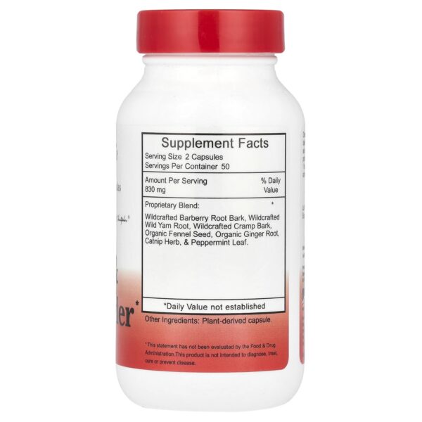 Etiqueta del envase con cápsulas vegetales