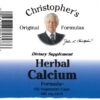 Etiqueta del envase Calcio herbal Christopher's