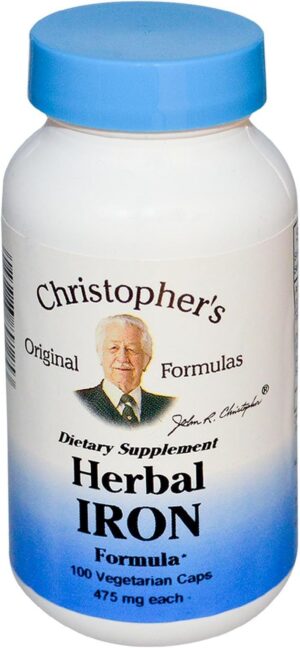 Frasco de hierro herbal Christopher's Original Formulas