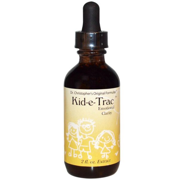 Version 1.0.0 Frente del frasco Kid-e-Trac extracto líquido