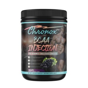 Version 1.0.0 Frasco Chronox BCAA aminoacidos sabor uva frontal