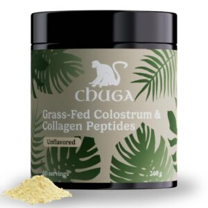 Chuga colostrum y colágeno – frente de envase