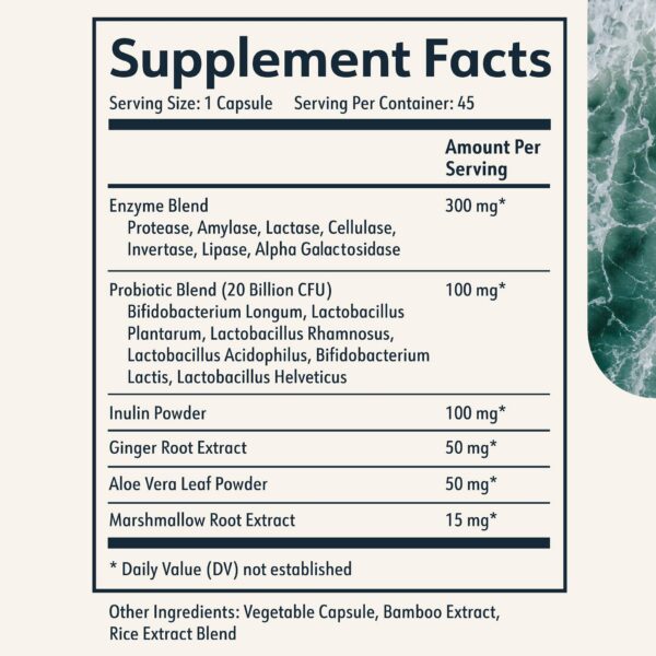 Version 1.0.0 Etiqueta de probióticos y enzimas