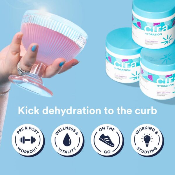 Version 1.0.0 Paquete polvo hidratación Cira detrás