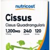 Botella de Cissus Quadrangularis Nutricost 240 cápsulas