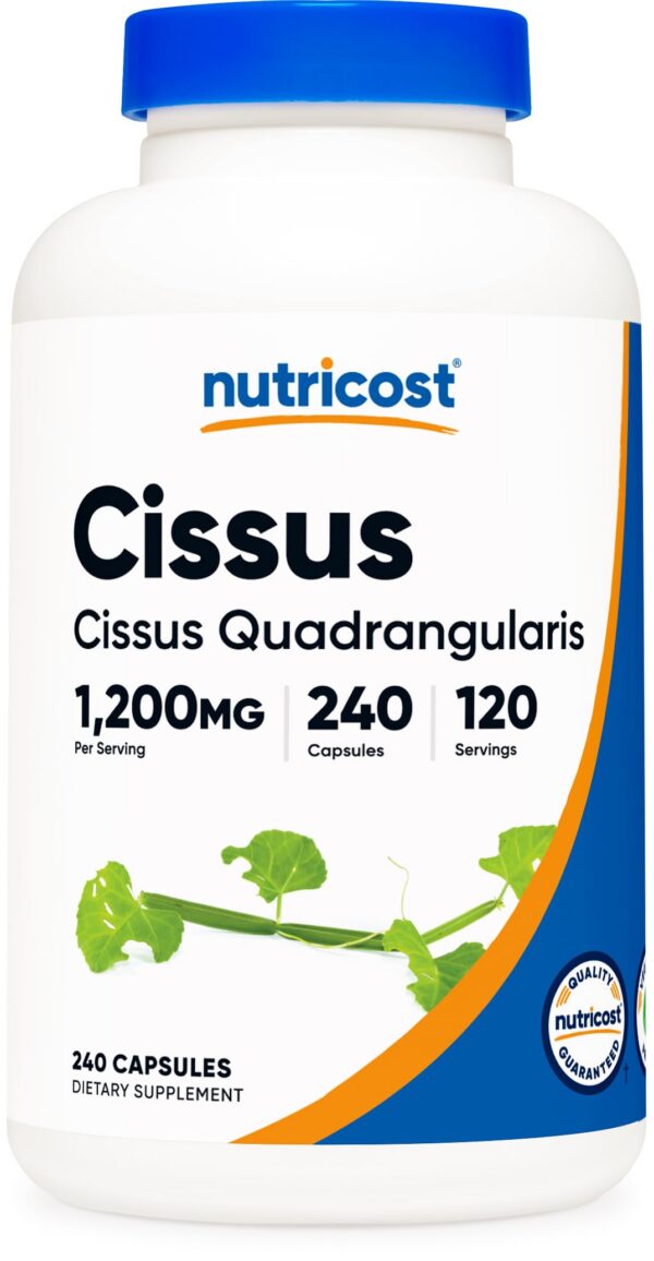 Botella de Cissus Quadrangularis Nutricost 240 cápsulas